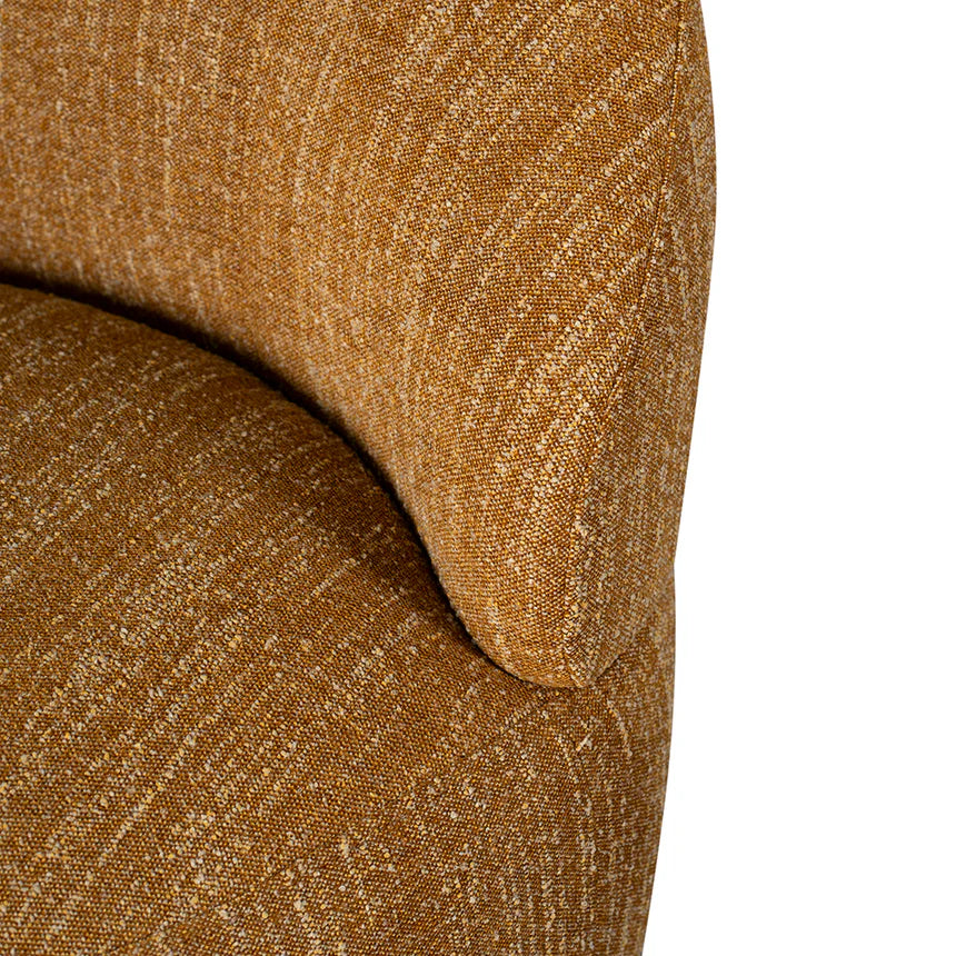 Comfort and Style Swivel Fabric Lounge Chair - Ginger Brown