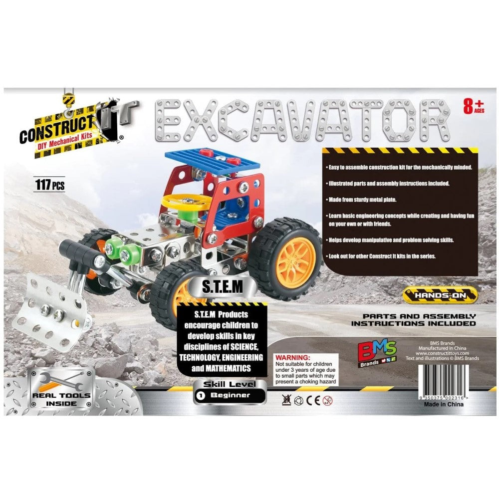 Construct-It! - Excavator 117 Pieces DIY Mechanical Kit