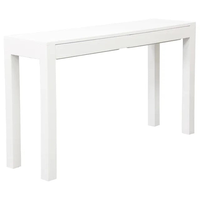 Contemporary 2-Drawer Sofa Table - White