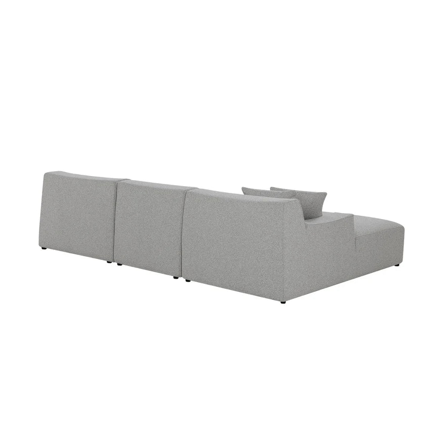 Contemporary 3-Seater Left Chaise Sofa - Grey