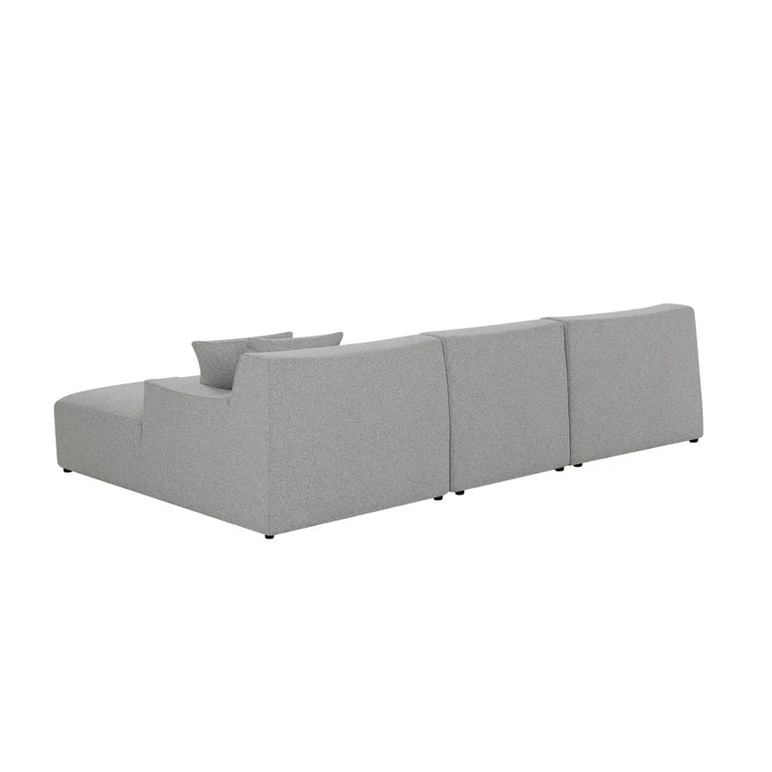 Contemporary 3-Seater Right Chaise Sofa - Grey