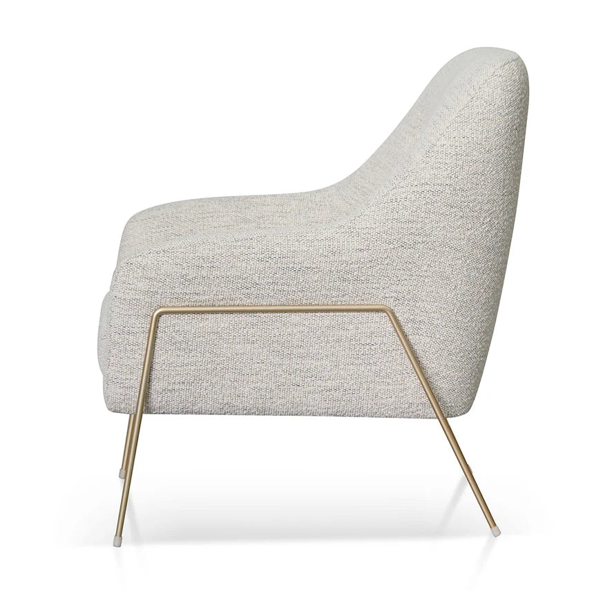 Contemporary Comfort Fabric Armchair - Fog Grey