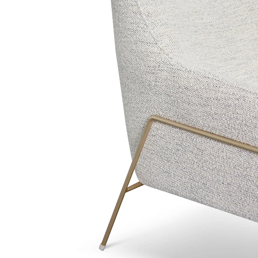 Contemporary Comfort Fabric Armchair - Fog Grey