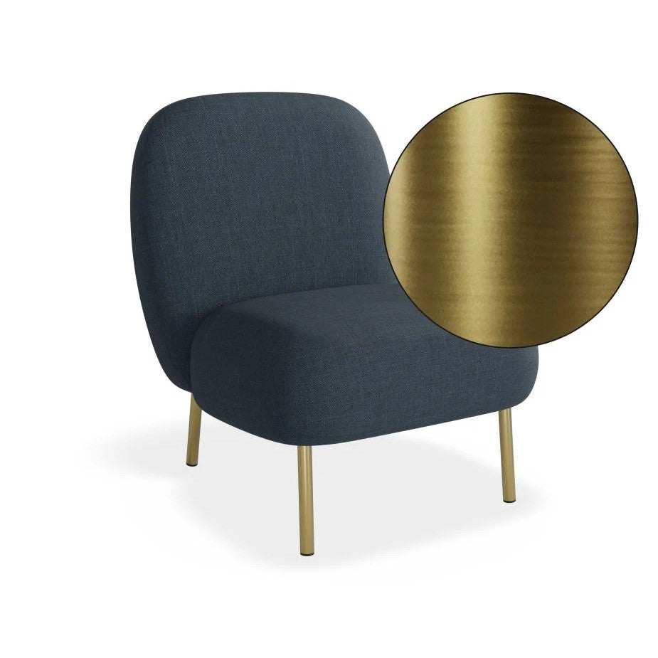 Contemporary Dark Blue Single Seater Sofa (Available in 2 Frame Colors)
