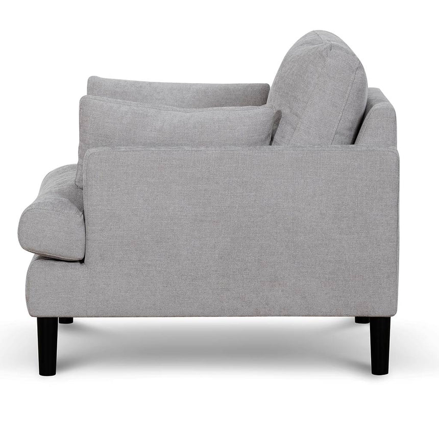 Contemporary Fabric Armchair - Oyster Beige