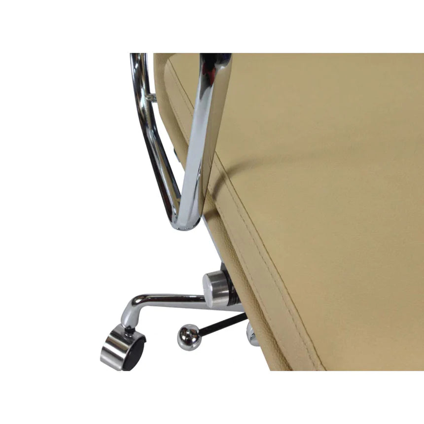 Contemporary Leather Office Chair - Light Brown