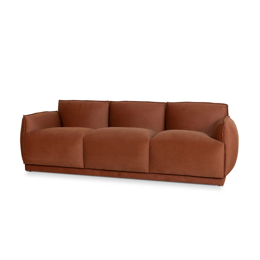 Contemporary Orion 3-Seater Sofa - Orange