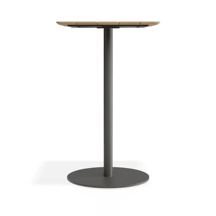 Contemporary Outdoors Roku High Bar Teak Table - Black - 65cms