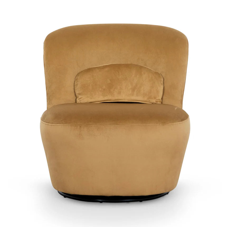 Contemporary Swivel Lounge Chair - Mustard