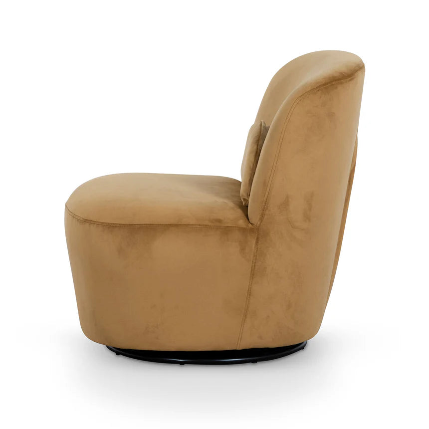 Contemporary Swivel Lounge Chair - Mustard