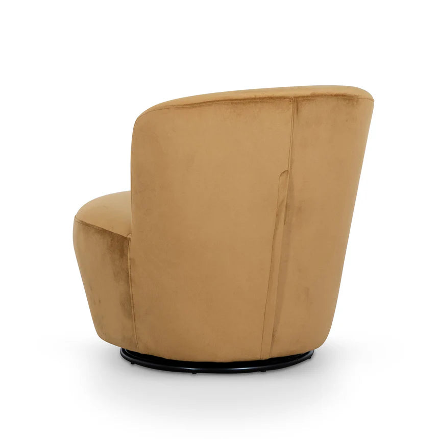 Contemporary Swivel Lounge Chair - Mustard