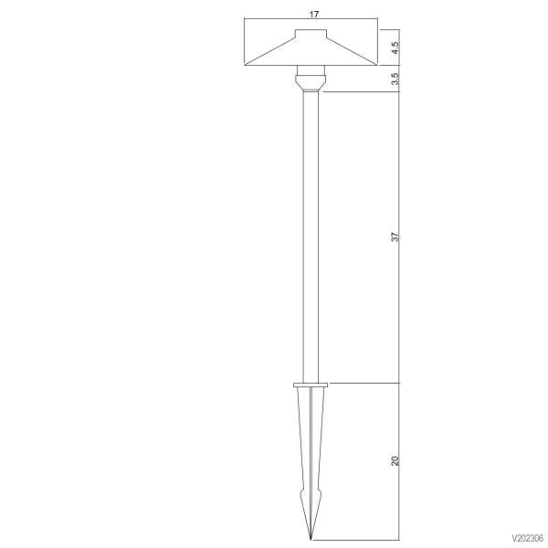 Copper Garden Spike Light 62cm (Available in 2 Colors)