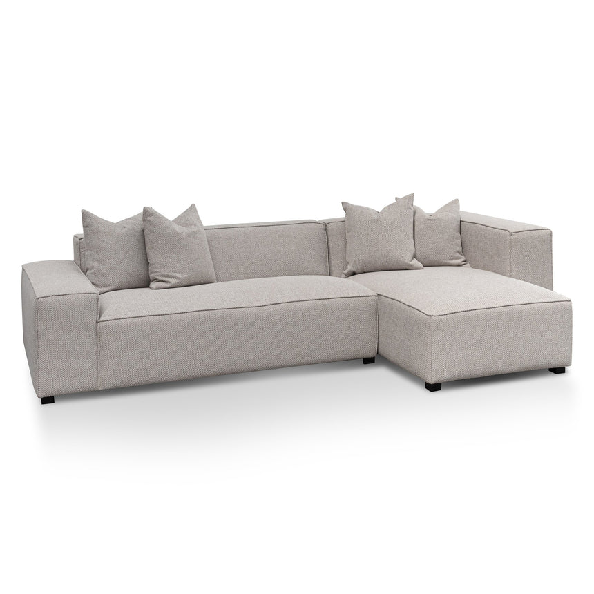 Cozy Atmosphere 3-Seater Right Chaise Fabric Sofa - Sterling Sand