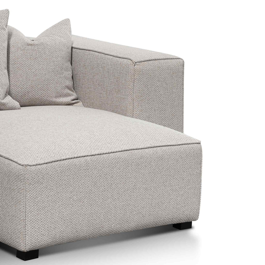 Cozy Atmosphere 3-Seater Right Chaise Fabric Sofa - Sterling Sand
