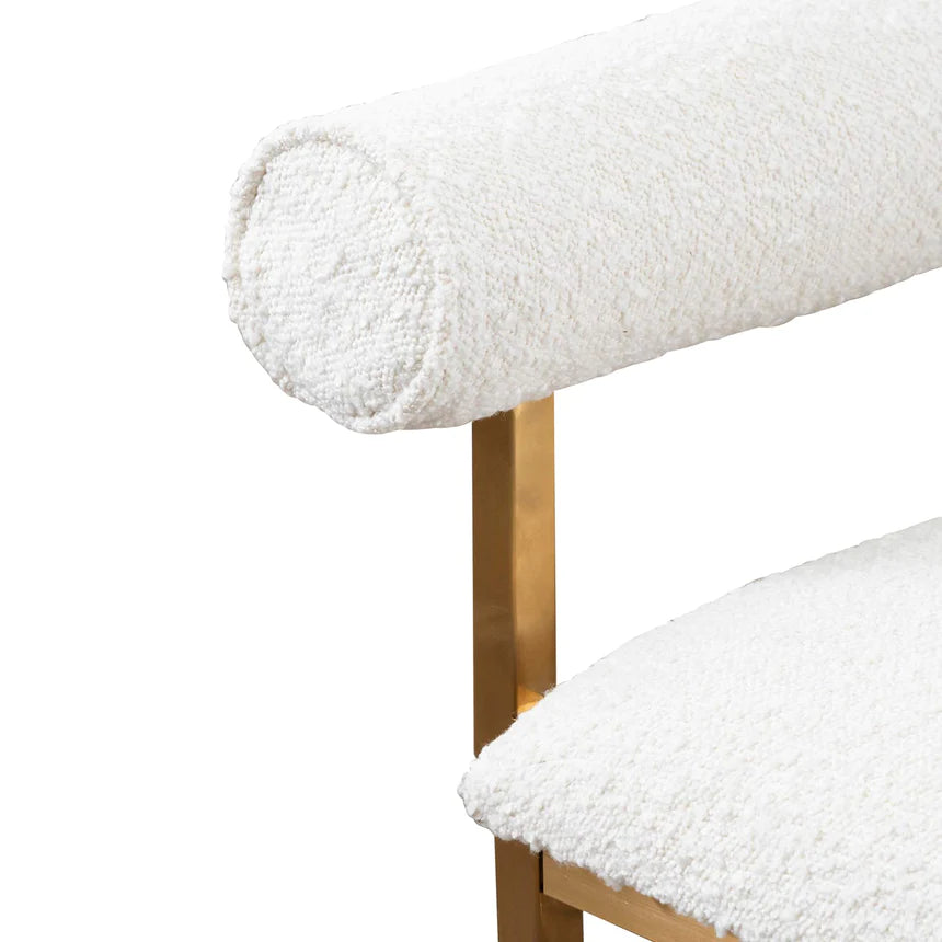 Cozy Boucle Dining Benches 142cms - White