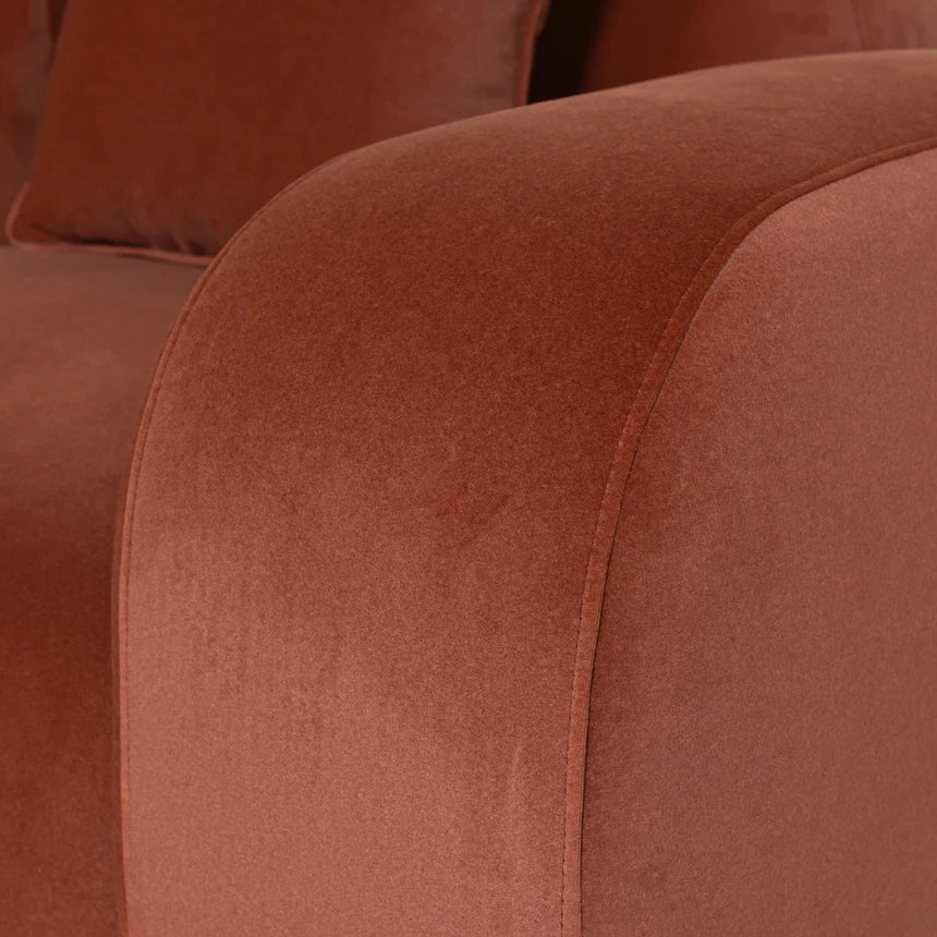 Cozy Minimalist Design 4-Seater Sofa - Orange