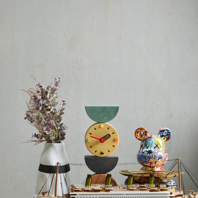 Crafted  Colorful Shapes Pablo Clock