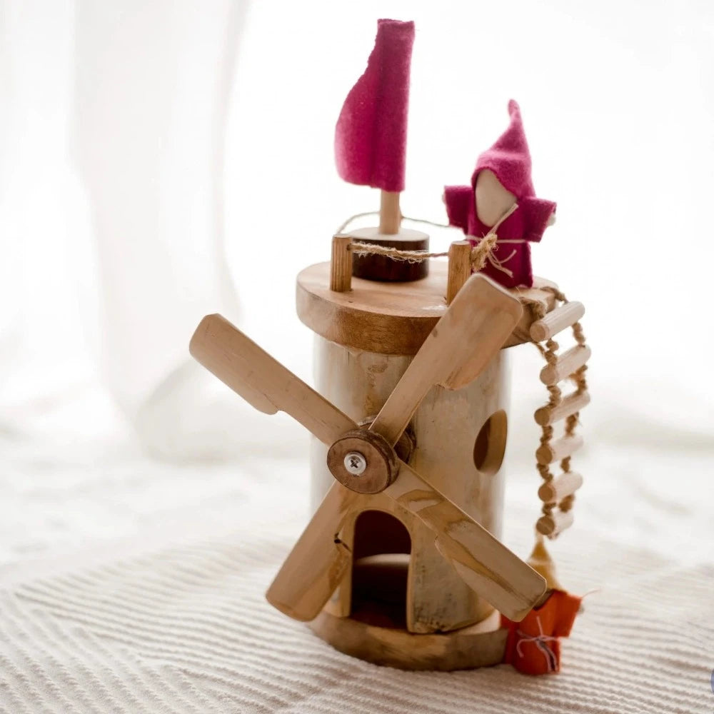 Crafted Delightful Wooden Windmill