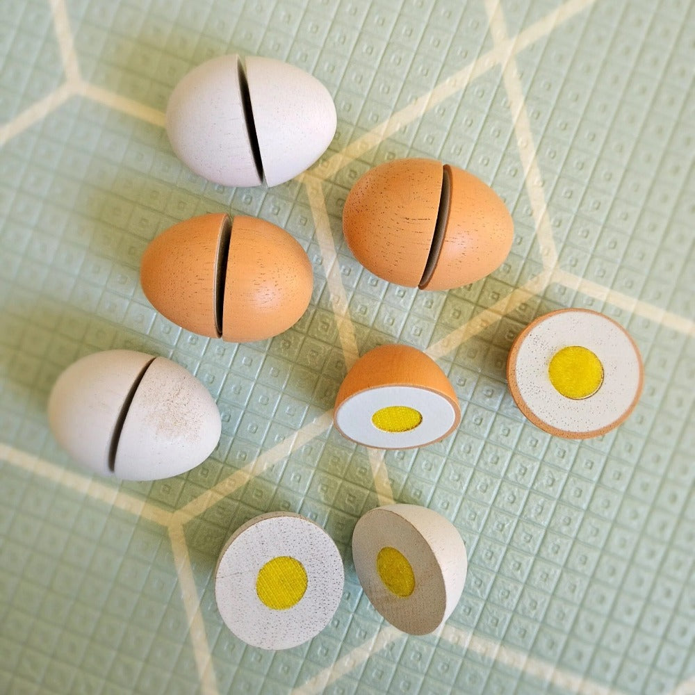 Crafted Wooden Eggs - Set of 6