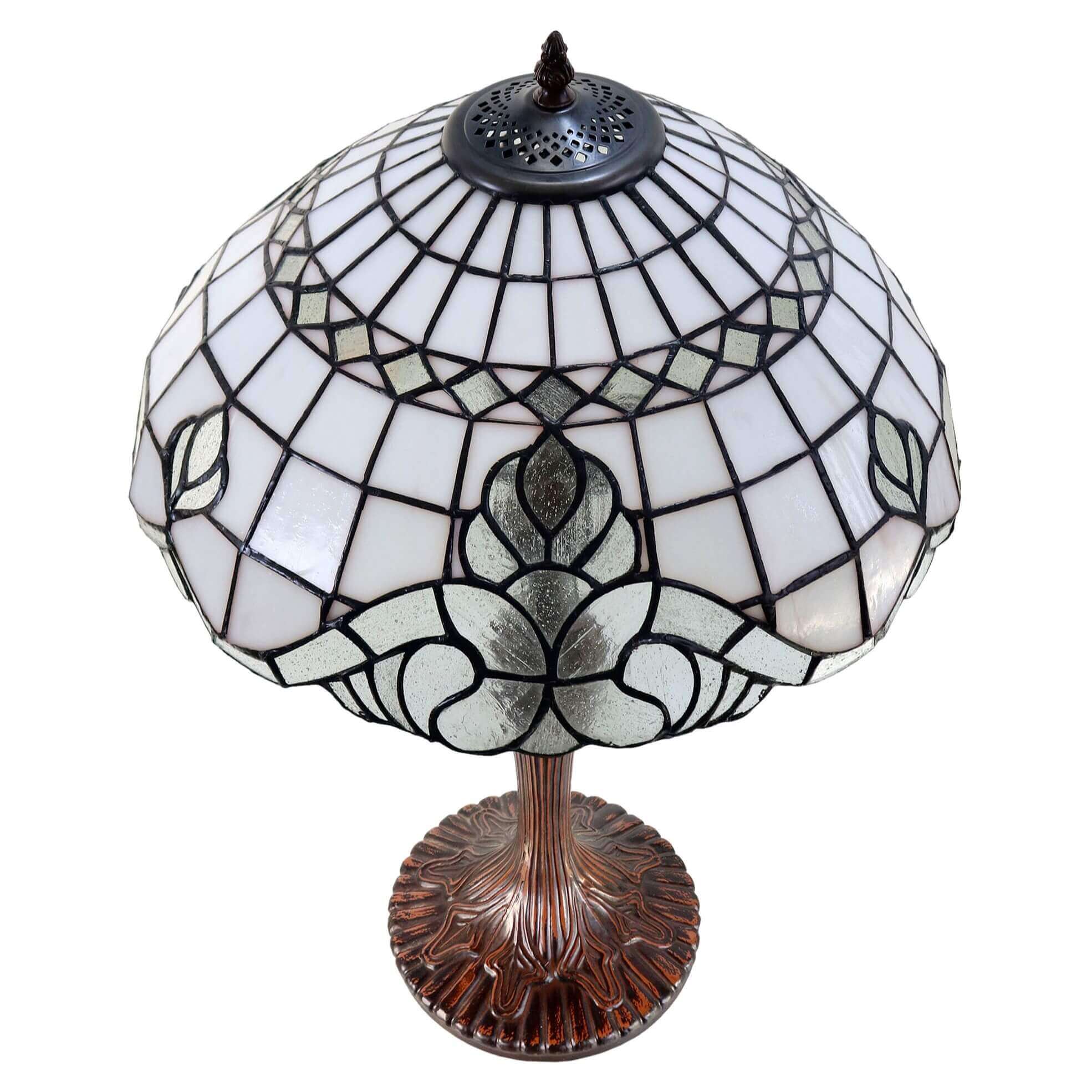 Creamy Tiffany Stained Glass Table Lamp (Available in 3 Sizes)
