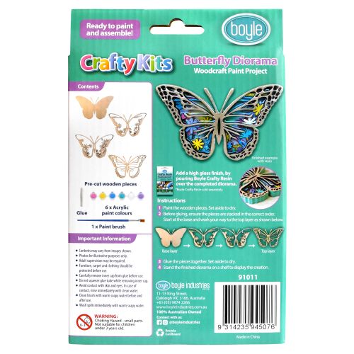Creative Crafty Kits Woodcraft Diorama - Butterfly