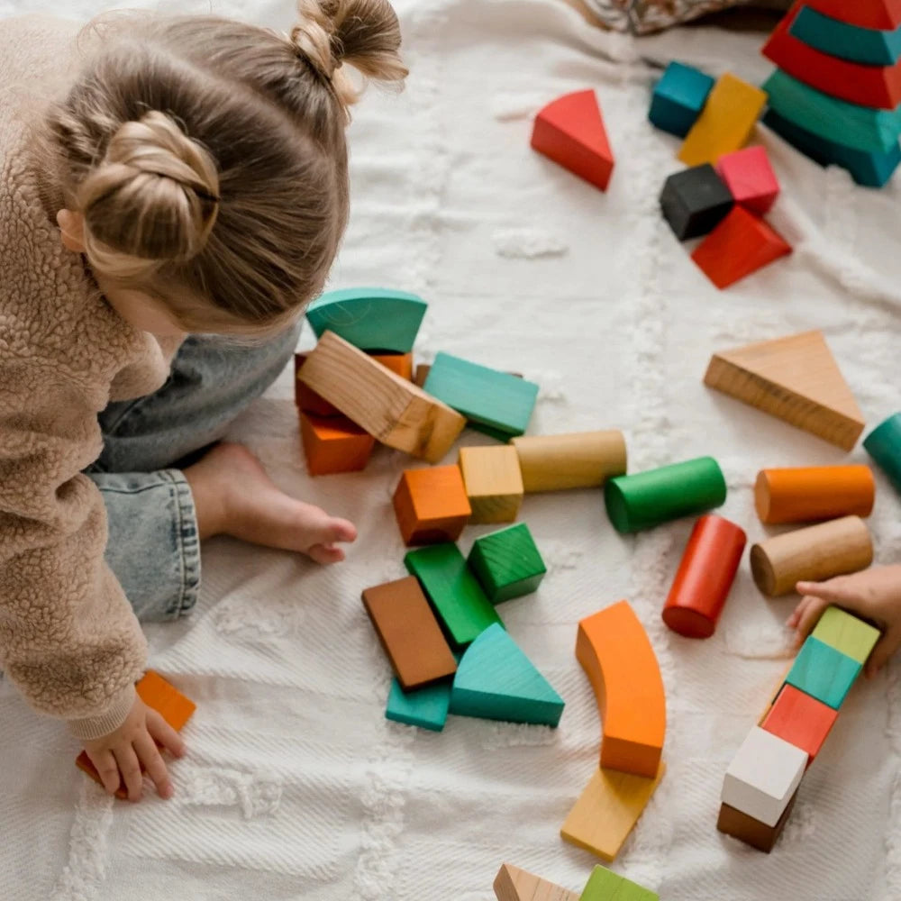 Creative Jumbo Natural Rainbow Blocks - 86 Pcs