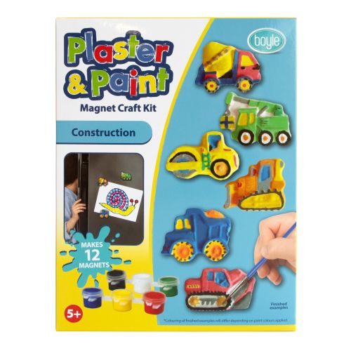 Creative Plaster and Paint Magnet Craft Kit - Construction
