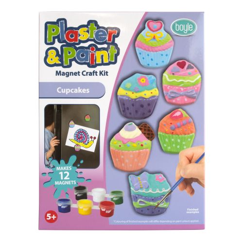Creative Plaster and Paint Magnet Craft Kit - Cupcakes