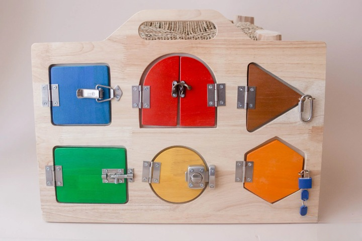 Creative Wooden Lock Activity Board