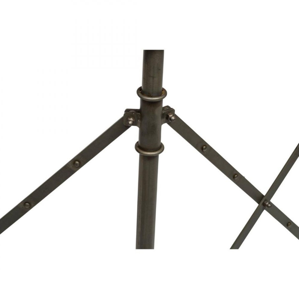 Curve Shaped Antique Grey Marble Top Console Table