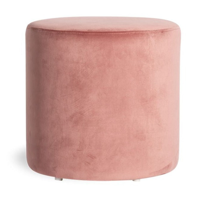 Cylindrical Comfort Velvet Ottoman (Available in 4 Colors)