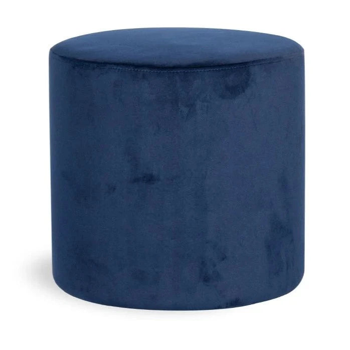 Cylindrical Comfort Velvet Ottoman (Available in 4 Colors)