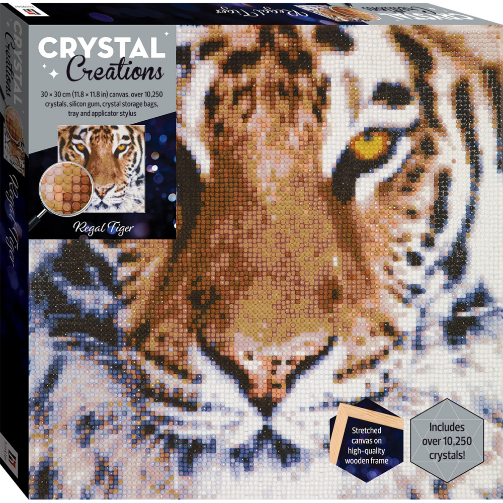 DIY Crystal On Canvas Kit - Regal Tiger