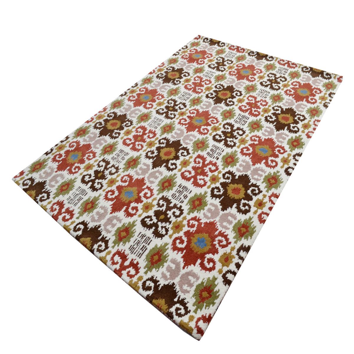 Dark Colors Abstract Handmade Woolen Rug (Available In 3 Sizes)