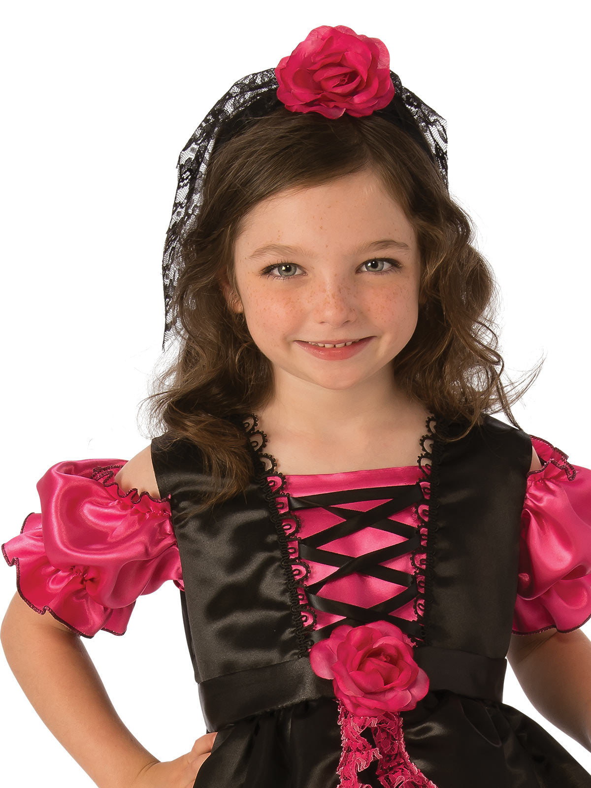 Day Of The Dead Satin Bodice Girl's Costumes (Available in 2 Sizes)