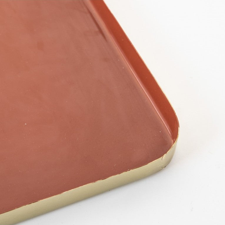 2 Pcs Dazzle and Decorate Aluminum Trays - Burnt Orange