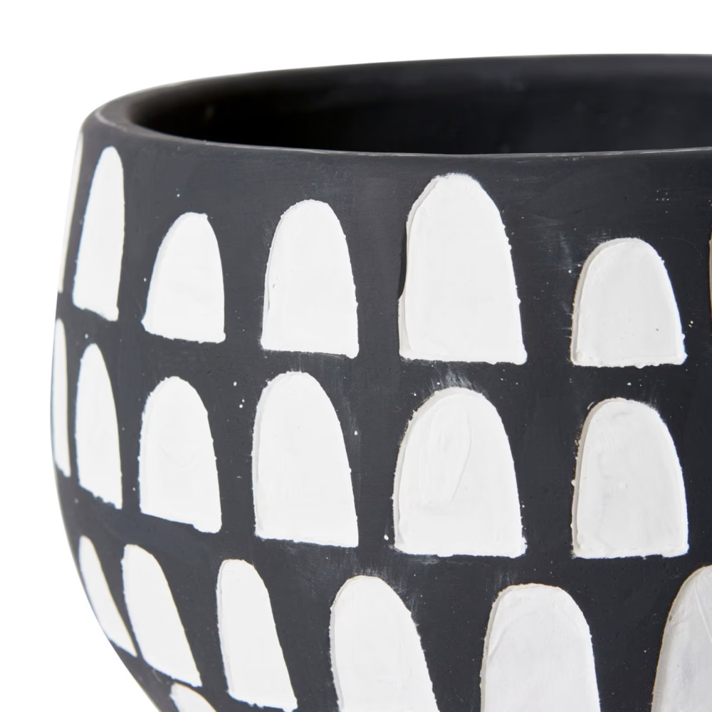 Decorative Cement Braxton Pot - Available in 2 Sizes