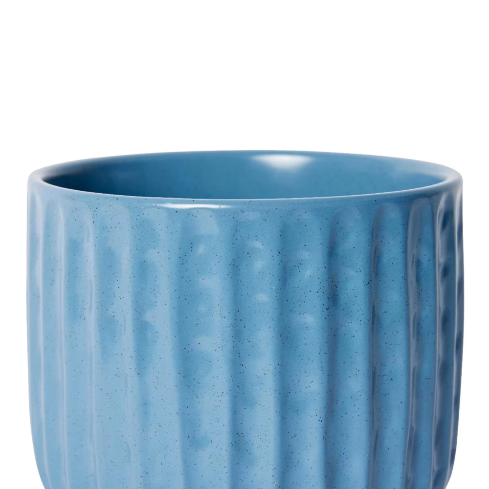 Decorative Emery Plant Pot - Blue - Available in 3 Sizes