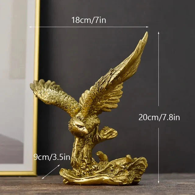 Decorative Golden Eagle Figurine - Small