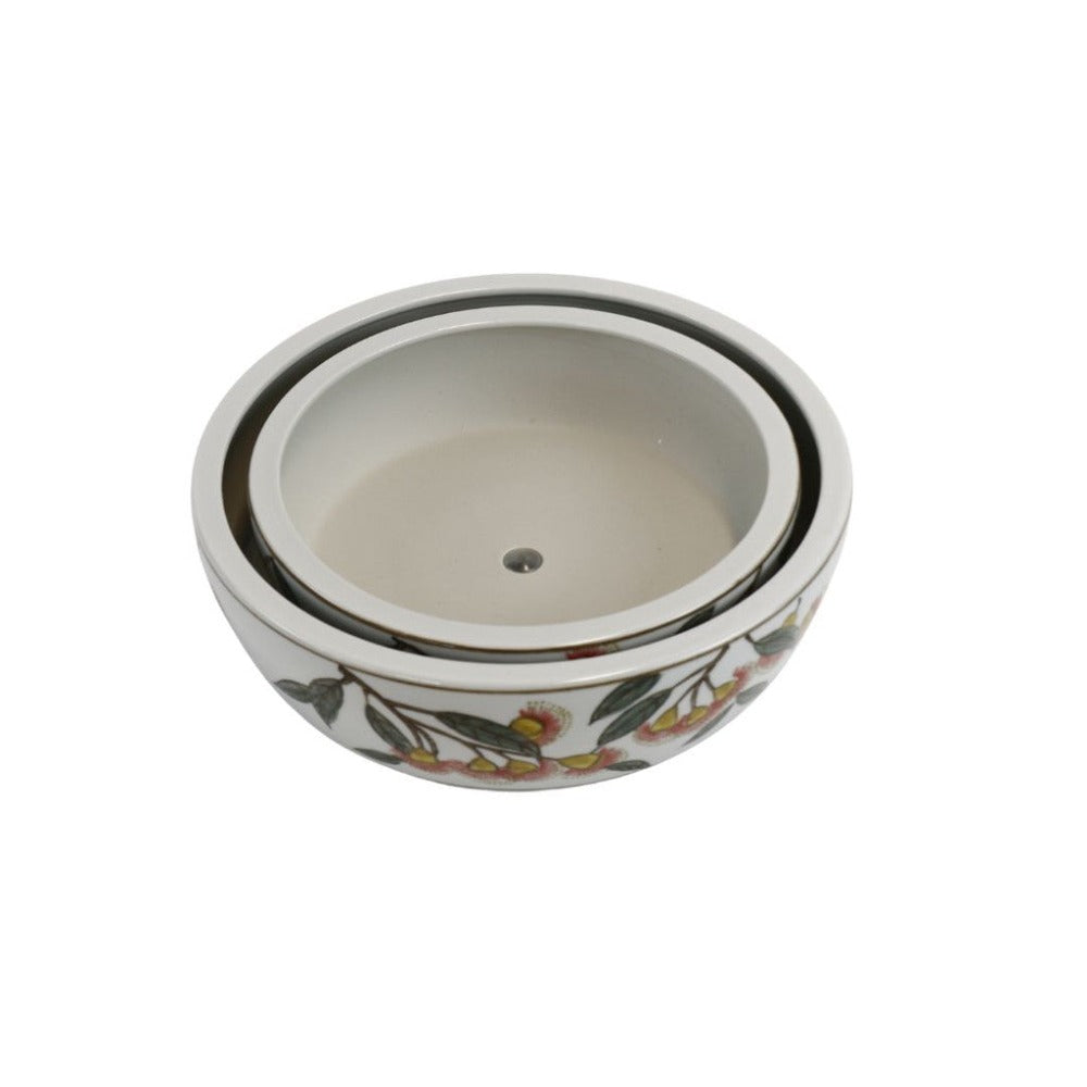 Decorative Hand-Painted Silver Princess Bowls - Set of 2