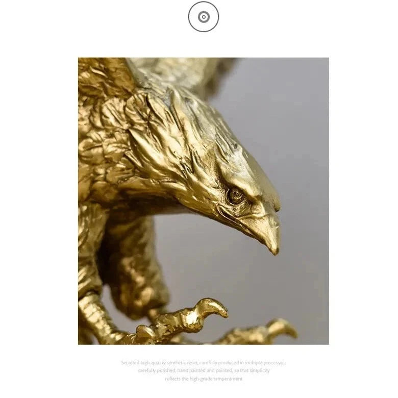Decorative Golden Eagle Figurine - Small