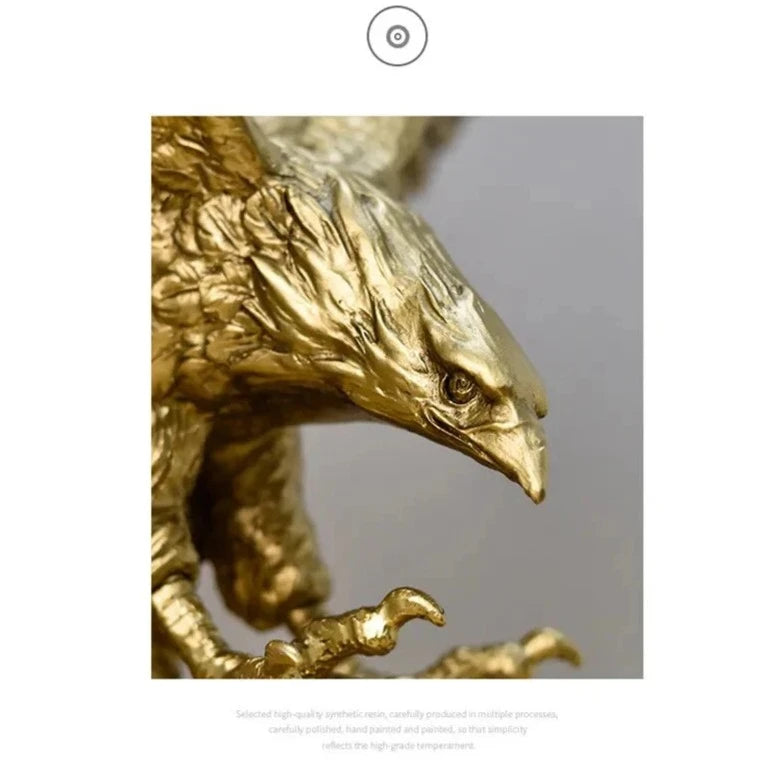 Decorative Golden Eagle Figurine - Large
