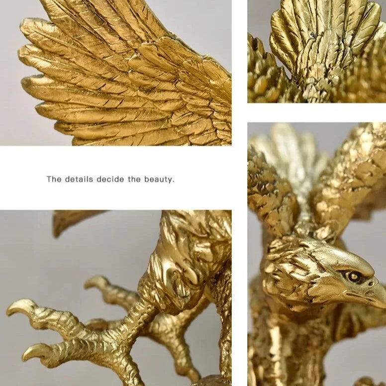 Decorative Golden Eagle Figurine - Extra Small
