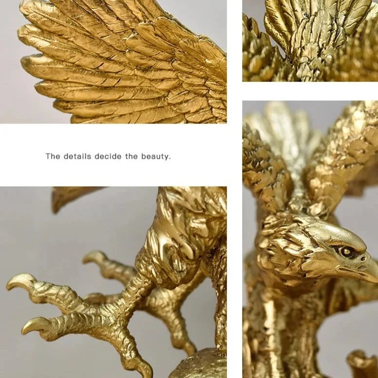 Decorative Golden Eagle Figurine - Small