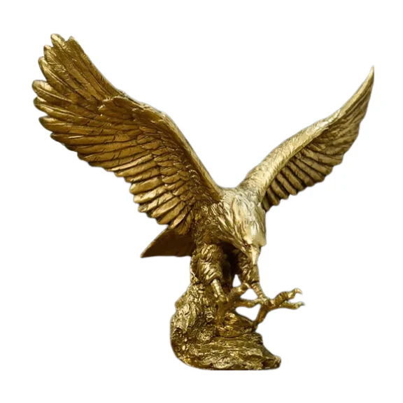 Decorative Golden Eagle Figurine - Medium