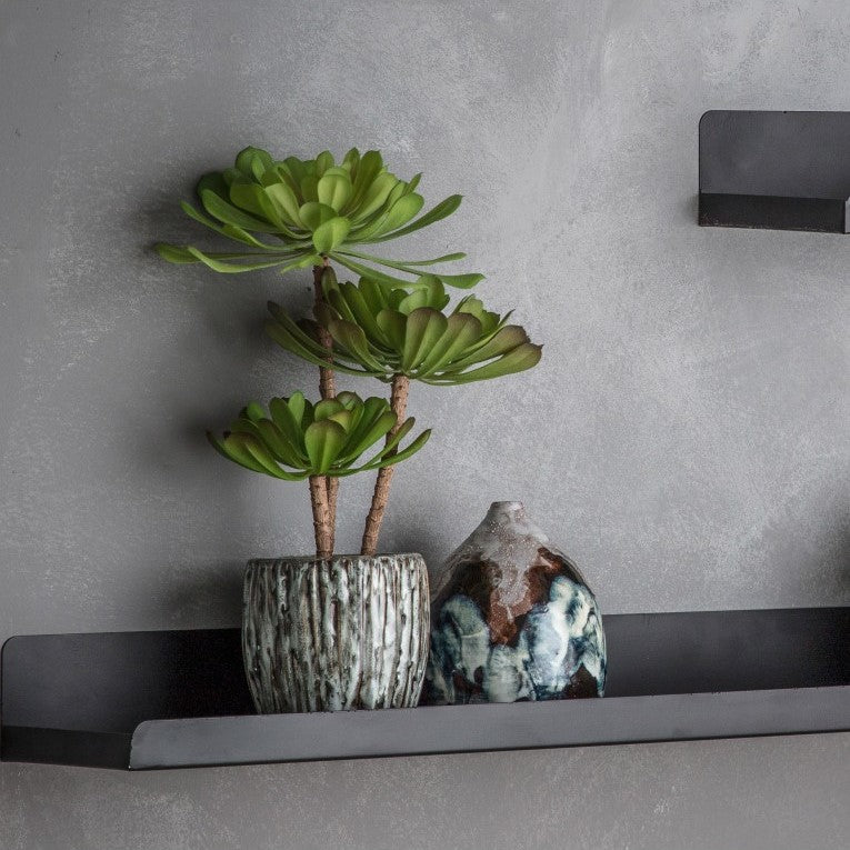 Delight Artificial Echeveria in a Rustic Cement Planter