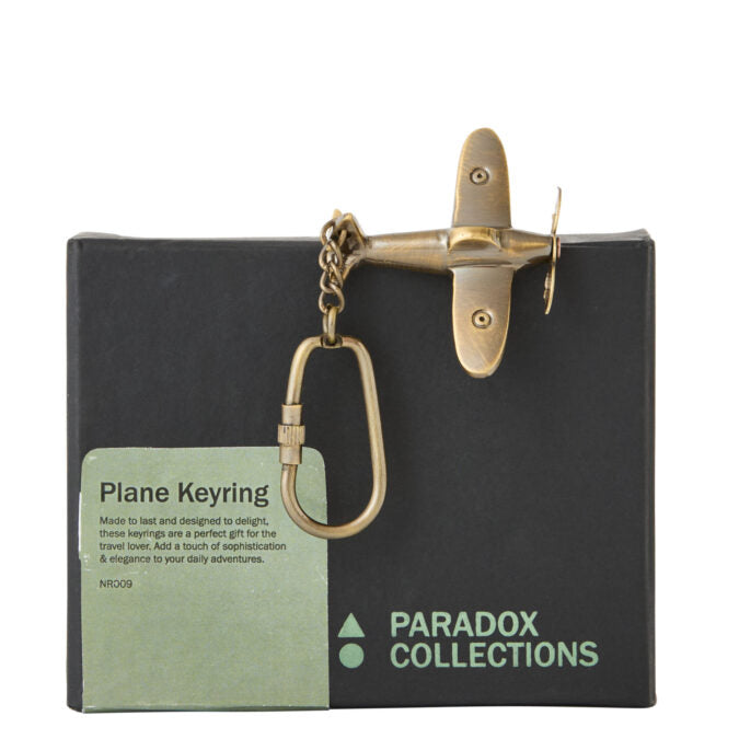 Delight Plane Brass Keyring