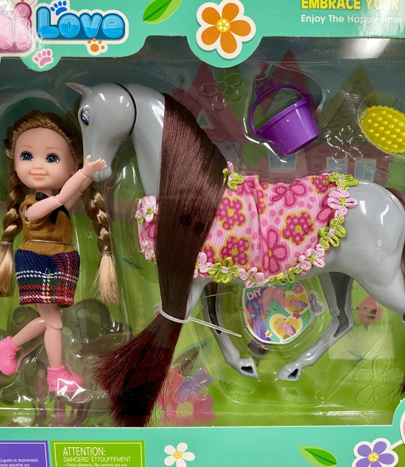 Delightful Lovely Girl With Pony
