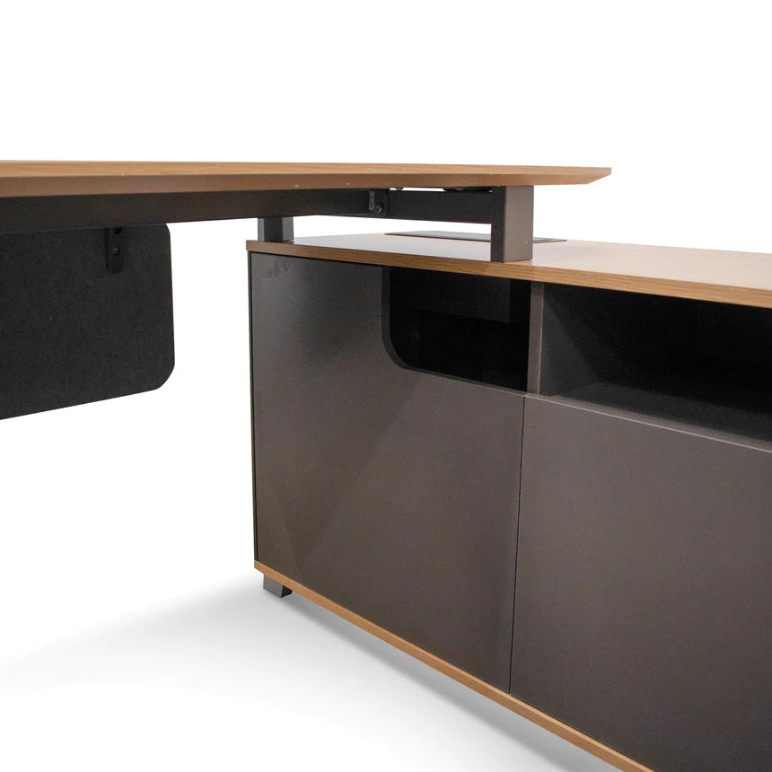 Designer Left Return Office Desk 220cms - Natural