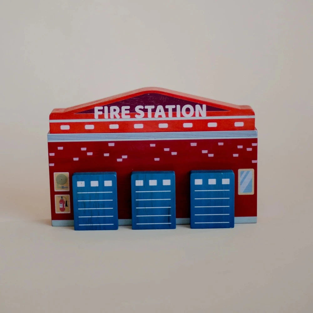Designer Wooden Street Buildings - Set of 4